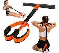Abdominal Trainer for Home - Pedal Resistance Band with Handle, Non-Slip Full Body Trainer for Abdomen, Legs, Arms & Back - Fitness Expander for Bodybuilding, Yoga & Daily Workout