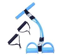 Abdominal Trainer - Resistance Band With Handle, 3-Tube Elastic Yoga Strap, Full Body Workout Equipment, Training Aid Device For Fitness Workout Pilates Physical Gym Sit-ups