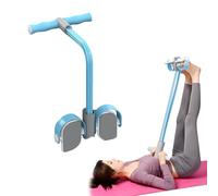 Abdominal Trainer, Sit-Up Training Equipment, 6 Tubes Fitness Elastic Pull Rope, Tension Rope Pull Up Pilate Foot Pedal Resistance Band Workout Tool Ab Shaper(Blue)