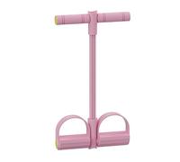 Abdominal Trainer, Sit-Up Training Equipment, Bodybuilding Expander, Full Body Trainer for Home, 6 Tubes, Elastic Pull Rope, Multifunctional Leg Fitness, Weight Loss, Training, Yoga (PINK)