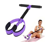 Abdominal Trainer,Sit-Up Training Equipment,Multifunction Pedal Resistance Band with Handle,Full Body Trainer,Elastic Pull Rope,Leg Exerciser for Fitness, Weight Loss, Training,Yoga (Rose red)