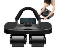 Abdominal Trainer Wheel - Quiet Strength Training Device for the Core of the Body, Automatic Roll Counter for Home, Home, Garden, Sports, Travel and Beginners, Suitable for Women and Men