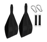 Abdominal Trainer with Hanging Sit-Up Straps (Pair) for Core Muscle Training at Home (Black, 58 x 18 cm)