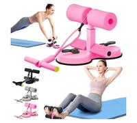 Abdominal Training AIDS, Convenient Adjustable Sit-up Exercise Equipment, Double Suction Core Exercise Abdominal Machine, Abdominal Full Body Training Abdominal Home Gym Exercise(Pink)