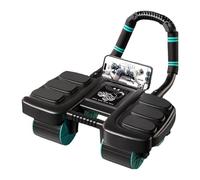 Abdominal Wheel Ab Roller, Automatic Rebound Abdominal Wheel With 6 Elbow Supports, Abdominal Exercise Machine Ab Wheel Roller With 4 Wheel Support For Core Strength Training Fitness Trainer Core Work