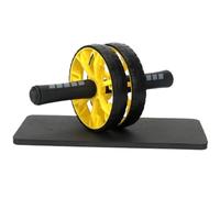 Abdominal Wheel, Ab Wheel With Protection Mat Workout Roller Abdominal Exercise Fitness Equipment Stainless Steel Handles(Yellow)