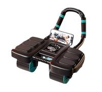 Abdominal Wheel, Abdominal Roller Indoor Abdominal Exercise Roller Fitness Support Wheel 4 Self-Bouncing Wheels(Black)