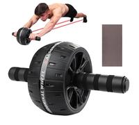 Abdominal Wheel - Core Exercise Roller With Knee Pad, Durable ABS Fitness Equipment, Ergonomic Grip Design, Compact Home Gym Equipment | For Men Women Strength Training Workouts Abs Core