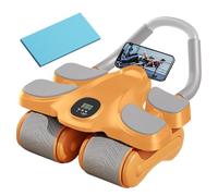 Abdominal Wheel - with Knee Pad and Timer for Fitness Equipment, Exercise Machine with Abdominal Wheel - for Men and Women Home Office Apartment Strengthening Abdominals