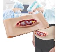 Abdominal Wound Care Training Model, Realistic Anatomical Wound Simulator, Wearable Reusable Wound Packing Trainer, for Suture Practice, Doctor Nurse Teaching and First Aid Training