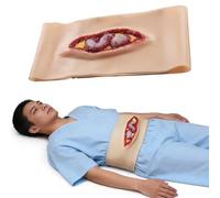 Abdominal Wound Training Model, Wearable Wound Packing Trainer, Wound Care Trauma Suture Model, Reusable Hemostasis First Aid Practice, for Doctor & Nurse Teaching
