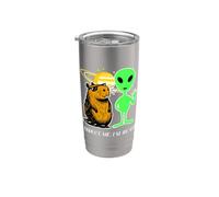 Abduct Me Im Ready Capybara Alien UFO Space Tee Stainless Steel Insulated Tumbler