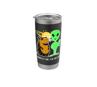 Abduct Me Im Ready Capybara Alien UFO Space Tee Stainless Steel Insulated Tumbler