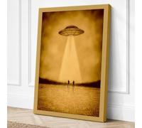 Abduction in the Desert Canvas Wall Art Print 18x12 Inch