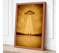 Abduction in the Desert Canvas Wall Art Print 36x24 Inch