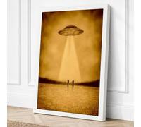 Abduction in the Desert Canvas Wall Art Print 36x24 Inch