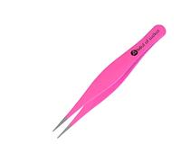 Abdul of Sialkot Pointed Tweezers, Sharp Precision Ingrown Hair, Pointed for Blackheads & Splinters/Best Tweezers for Eyebrows Pack of 1 (Pink1)