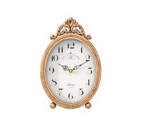 Abdurey Vintage Table Clock on Stand,Antique Gold French Rustic Style
