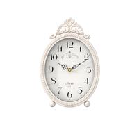 Abdurey Vintage Table Clock on Stand, Desk and Shelf Decorative Clock, French Rustic Style Antique White Mantel Clocks for Living Room,Farmhouse,Bedroom,Bedside,Gift Clocks
