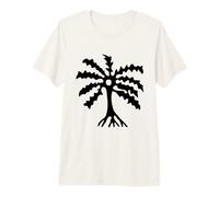 Abe Dua African White Adinkra Symbol Ghana Palm Tree Wealth Premium T-Shirt