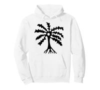 Abe Dua African White Adinkra Symbol Ghana Palm Tree Wealth Pullover Hoodie