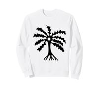 Abe Dua African White Adinkra Symbol Ghana Palm Tree Wealth Sweatshirt