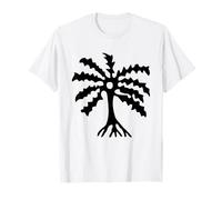 Abe Dua African White Adinkra Symbol Ghana Palm Tree Wealth T-Shirt