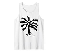 Abe Dua African White Adinkra Symbol Ghana Palm Tree Wealth Tank Top