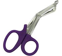 ABE First Aid Tuff Cut Utility Scissors 7.5'' Stainless Steel Medical Bandage Scissors EMT Shears for Emergency Supplies (Purple)