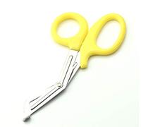 ABE First Aid Tuff Cut Utility Scissors 7.5'' Stainless Steel Medical Bandage Scissors EMT Shears for Emergency Supplies (Yellow)