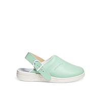 Abeba 7091-38 Size 38 "The Original" Occupational-Clog Shoe - Mint Green/White