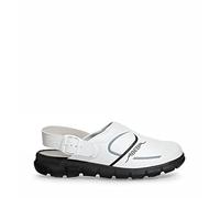 Abeba 7335-38 "Dynamic" Occupational-Clog Shoe, Size 5, White/Black