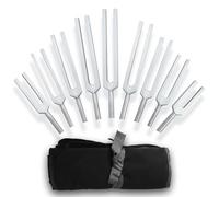ABECIOUS Tuning Fork Set 10 Pcs with All Healing Solfeggio Frequency (285 Hz, 396 Hz, 417 Hz, 528 Hz, 639 Hz, 741 Hz, 852 Hz, and 963 Hz) with Mallet Best Tuning Forks Includes All 7 Chakra