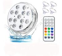 ABEDOE Hot Tub Lights With Remote Control, Multicolor Rgb 13-Led Lights IP68 Waterproof Submersible Led Light, 3 Modes,Timer Function Underwater Light For Pool,Vase Base, Aquarium,Garden,Party,Decor