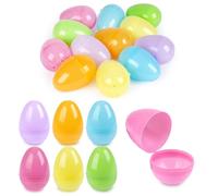 abeec 12 Easter Fillable Plastic Eggs | Pastel-Coloured Refillable Eggs for Kids | Ideal for Easter Egg Hunt Games, Parties, and Crafts | Hollow Plastic Eggs for Surprises and Decorations