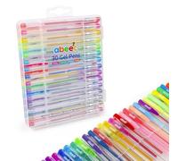 abeec 30 Gel Pens - Set of 30 Assorted Gel Pens: Glitter Pens, Neon Pens, Metallic Pens, Pastel Pens - Box of 30 Gel Colouring Pens for Kids or Adult Colouring