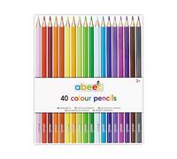 Abeec Assorted Colouring Pencils for Kids - Art Set - 40 x Assorted Artist Pencils - Back To School Supplies
