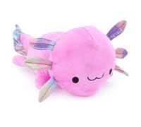 abeec Axolotl Plush Toy | Soft Pink Plushie with Rainbow Fins | Cute Stuffed Amphibian Toy for Girls & Boys | Sea Life Axolotl Soft Toy | 32cm