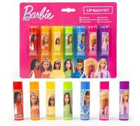 abeec Barbie Lip Balm Set, Coloured Lip Balm With 7 Flavours, Kids Lip Gloss For Barbie Fans, Age 5 And Above, Girls Party Bag Fillers, Stocking Fillers