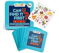 abeec Can U Find It First? Mini Travel Game | 45 Card Observation Game in a Tin | Fast Paced Family Card Game for Kids and Adults | Ages 3+