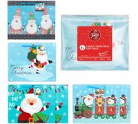 Abeec Christmas Jingle 6 Large Horizontal Christmas Gift Bags Set