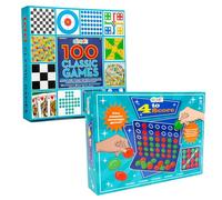 abeec Classic Family Games Bundle - 100 Classic Games Board Game Collection Plus 4 to Score Strategy Game - Indoor Family Games Night Gift Set for Kids Adults