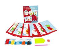 abeec Diamond Art Christmas Cards - Christmas Crafts for Kids - Christmas Stocking Fillers - Diamond Painting - Christmas Gifts for Kids - Christmas Cards Pack - Craft Christmas Decorations
