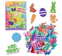 abeec Easter Stickers Pack | 250 Easter-Themed Stickers | Kids Craft Supplies | DIY Easter Card Making | Easter Bonnet Decorations | Cute Foam Stickers for Scrapbooking & Arts and Crafts Projects