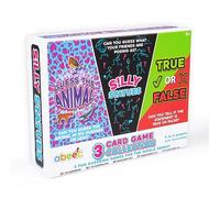 Abeec Family Card Games Collection - True or False, Guess The Animal and Silly Statues - Fun Games for Camping and Kids