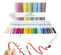 abeec Felt Tip Pens - Set of 25 Assorted Felt Tips for Kids 3+ - 25 Different Coloured Pens in a Box - Colouring Set for Arts and Crafts Supplies