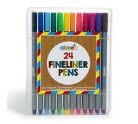abeec Fineliner Pen Set - Set Of 24 Assorted Coloured Felt Tip Pens - Coloured Pens For Writing - Journaling Supplies - Bullet Journal Accessories - Back To School Supplies - Stationary Supplies
