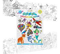 abeec Fold-Out Colouring Book | Double-Sided Colouring Roll for Kids | 3 Metres of Fun for Travel & Holidays | Perforated Drawing Paper