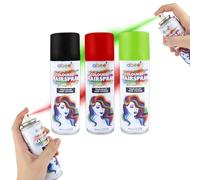 abeec Hairspray, 3 Pack - Red, Black & Green | Perfect For Halloween & Party Fancy Dress Accessories | Temporary Hair Dye For Kids And Adults (250ml)