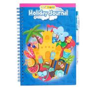 abeec Kids Holiday Journal with Pen | Travel Essentials for Kids Aged 6+ | Summer Activity Book with Puzzles Checklists & Games | 16 Activity Sheets & 34 Lined Pages | Plane Car & Caravan Fun